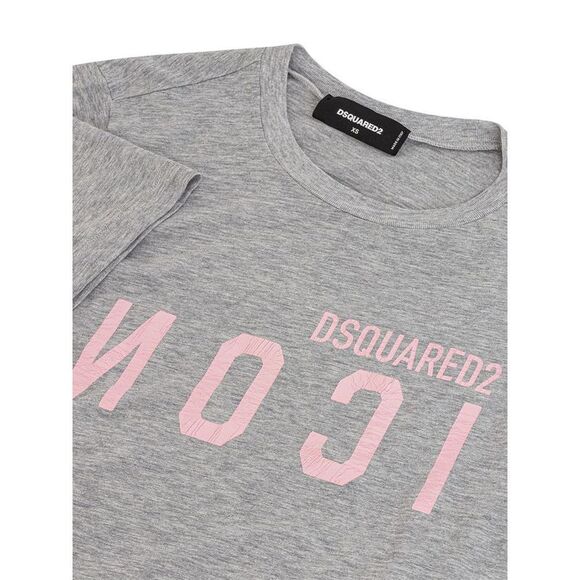 Dsquared² Elegant Gray Cotton Top for Women's Women - Picture 3 of 4
